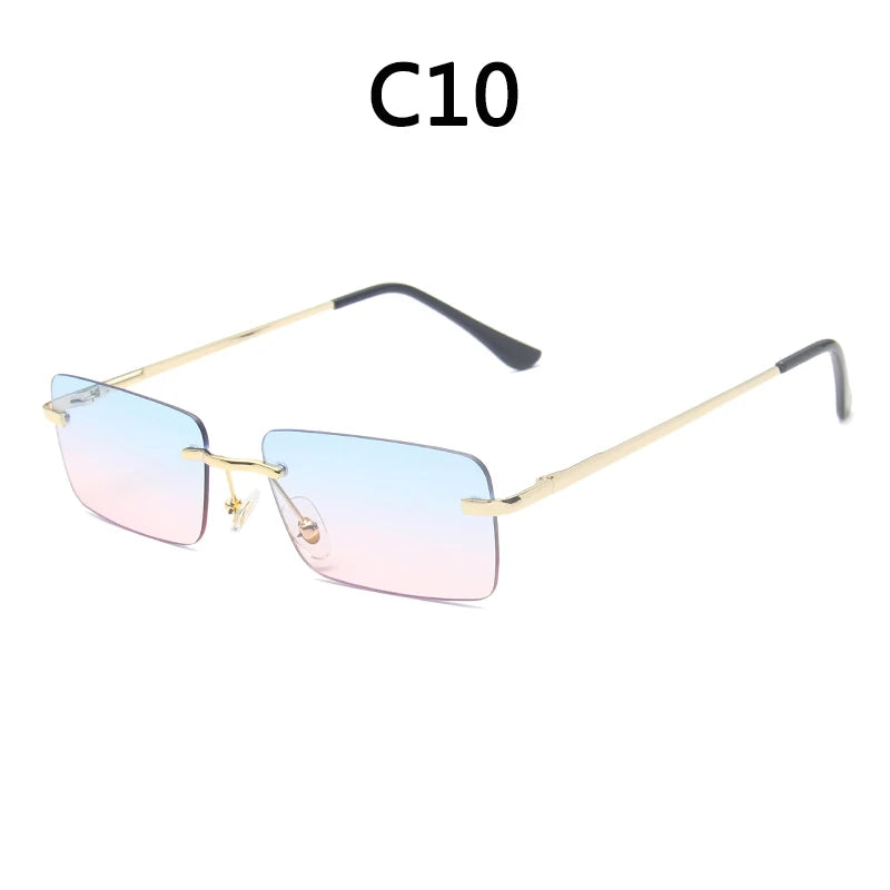 Randlose quadratische Sonnenbrille für Damen