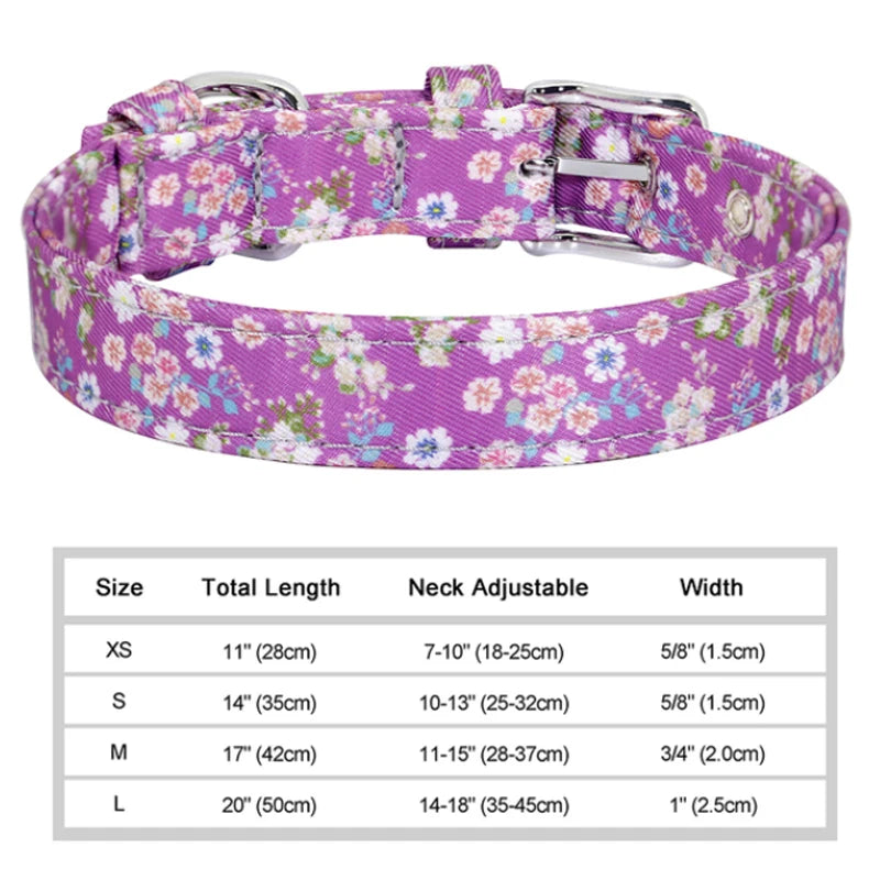 flower dog collar