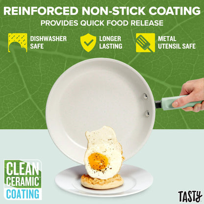 Batterie de cuisine en céramique antiadhésive en aluminium de 16 pièces