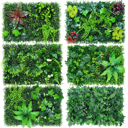 Üppiges grünes Kunstpflanzen-Wandpaneel