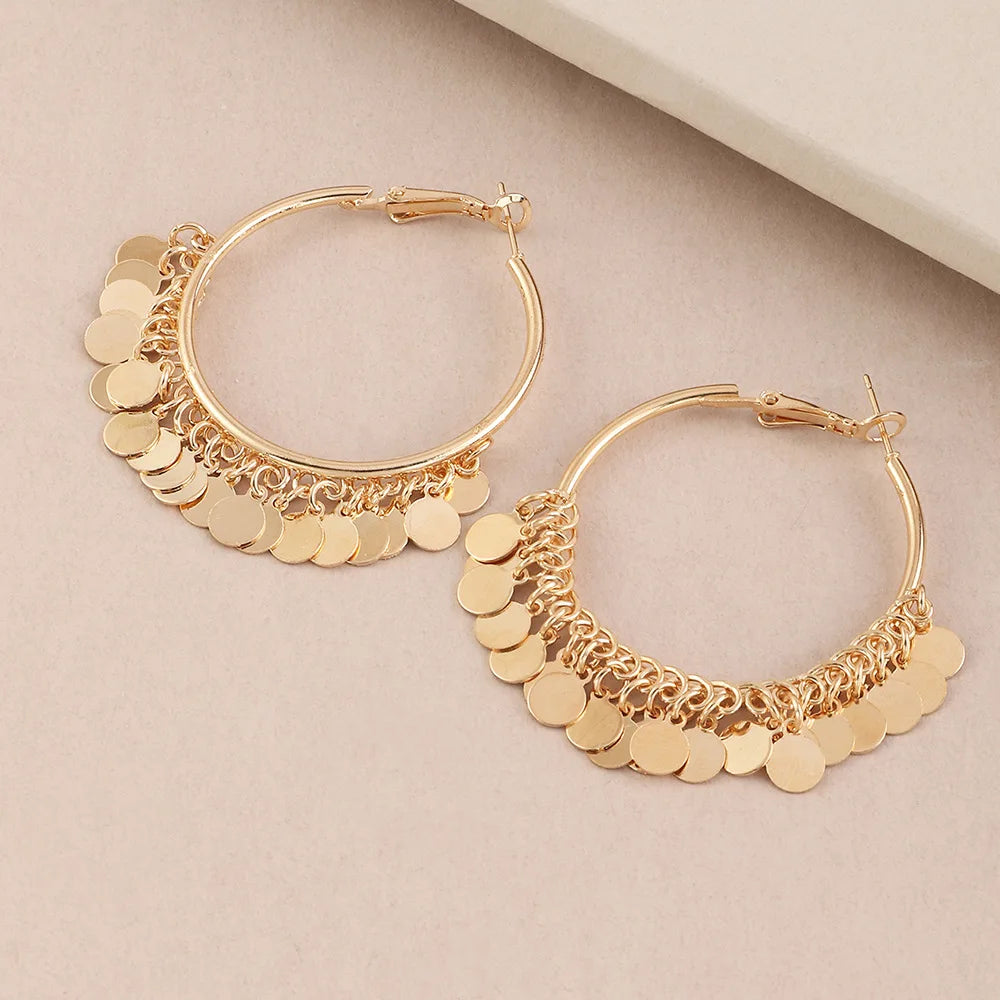 Geometric Round Women's Earrings