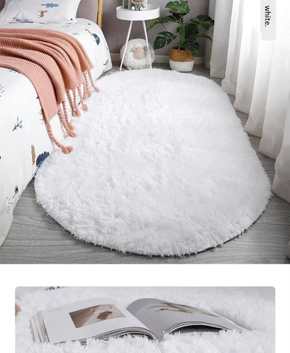 Fluffy Thick Tie Dye Bedroom Rugs