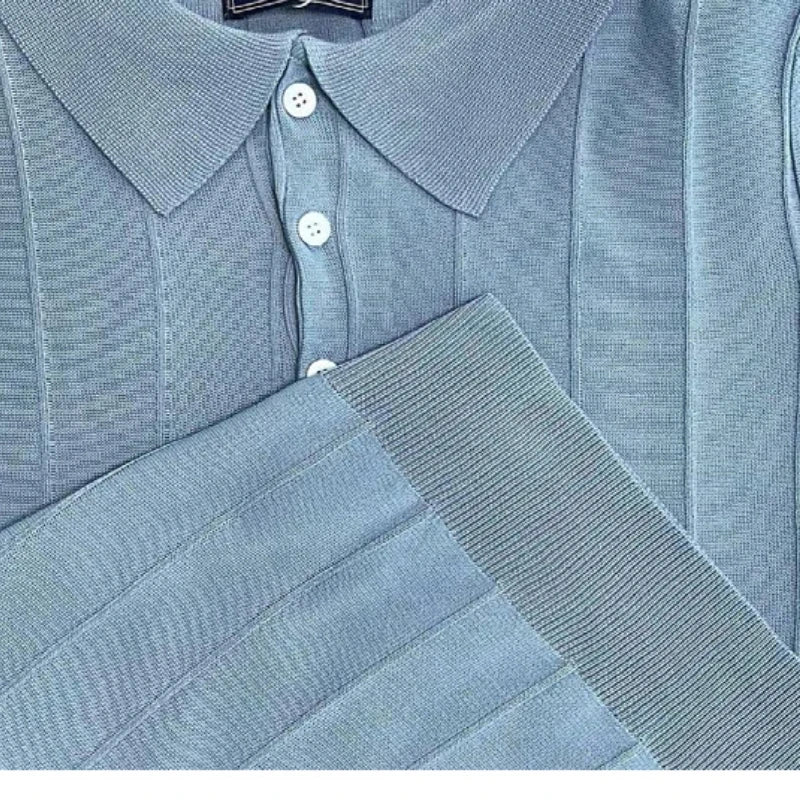 Men's Short-Sleeved Polo Shirt With Lapel Collar