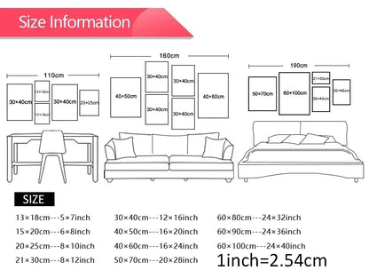Art mural de paysage abstrait 