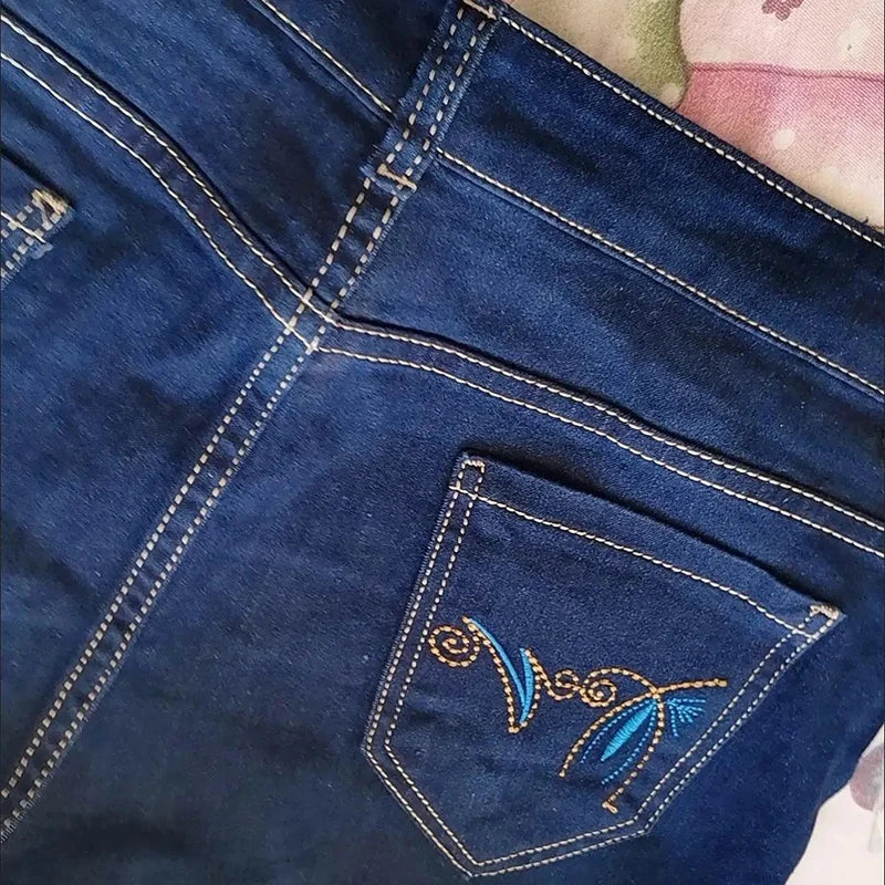 high waist straight jeans