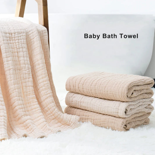 Cotton Gauze 6-Layer Baby Bath Towel