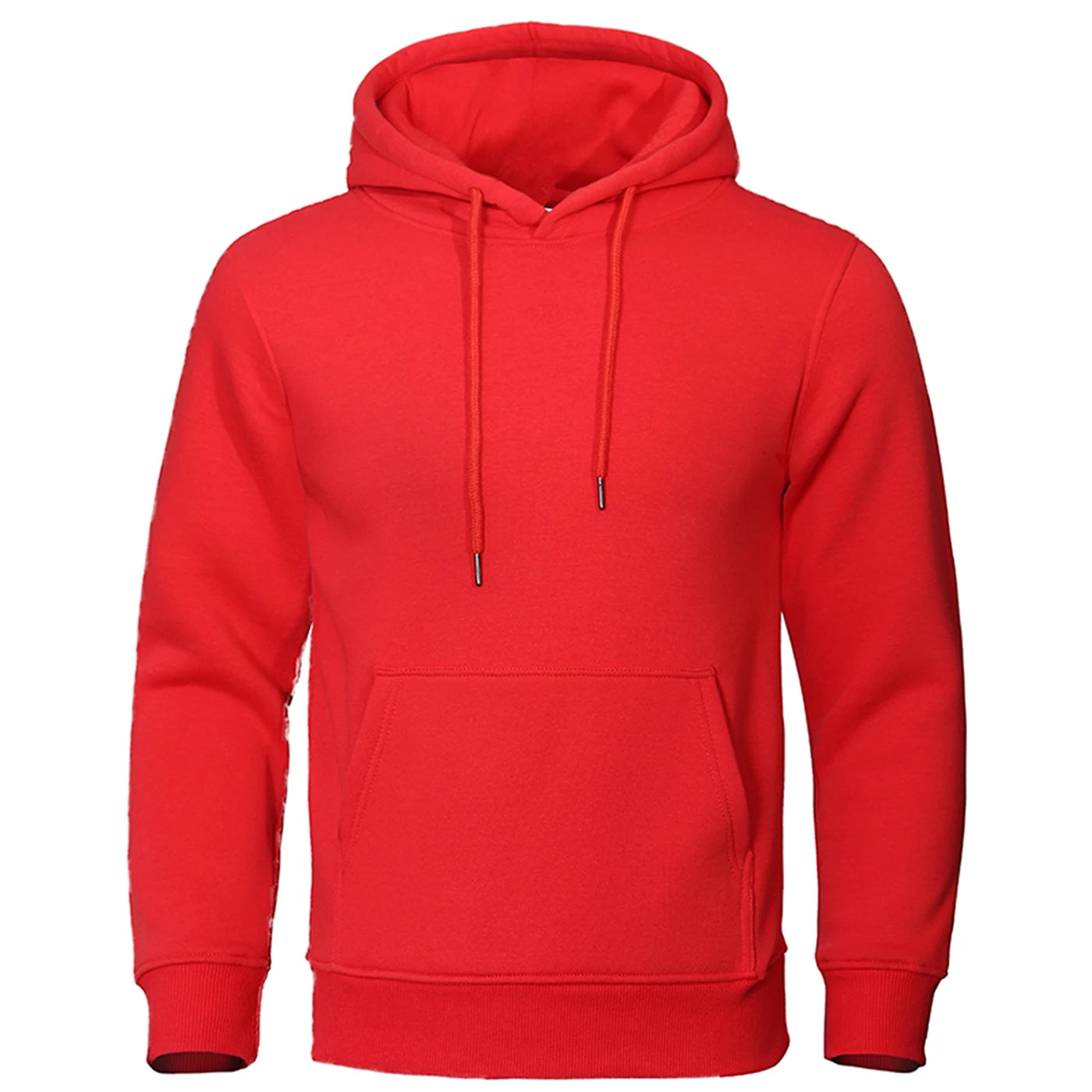 Einfarbiger Fleece-Hoodie für Herren