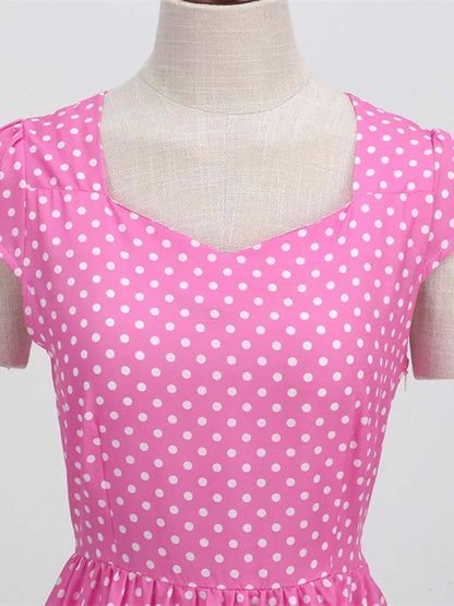 Summer Sleeveless Dot Print Dress