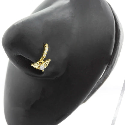 Anneaux de nez pendants en forme de cœur pour femmes