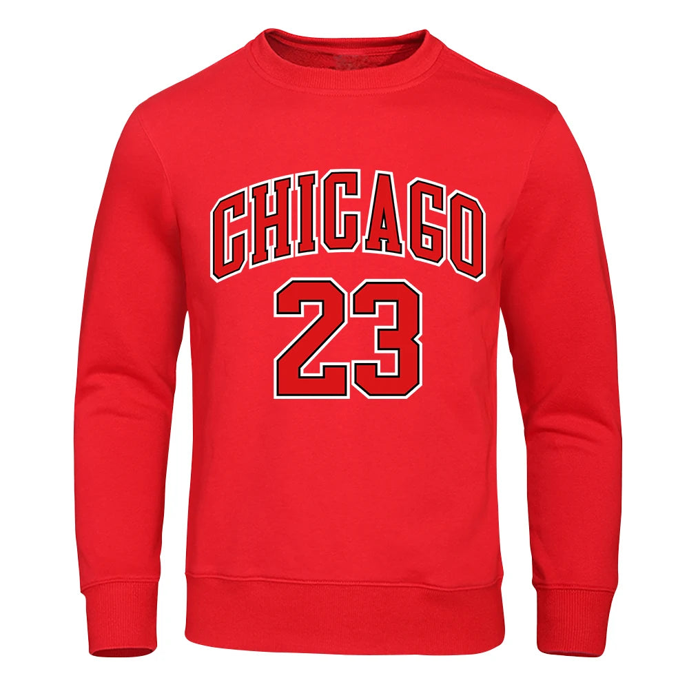 Sweat à capuche en polaire hip-hop Chicago 23 pour hommes