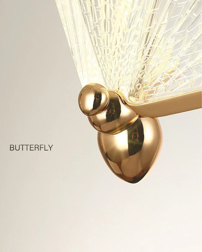 Lustre suspendu à LED papillon nordique