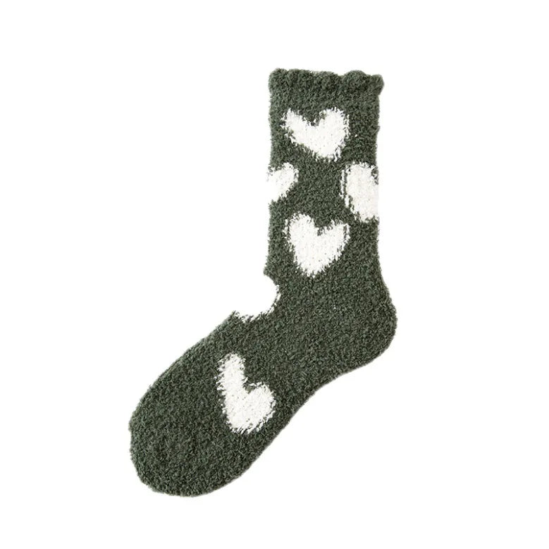 Winter Coral Fleece Tube Socks