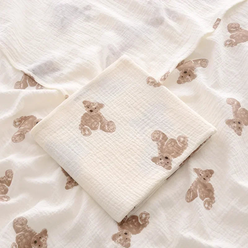 Gant de toilette léger en mousseline pour bébé