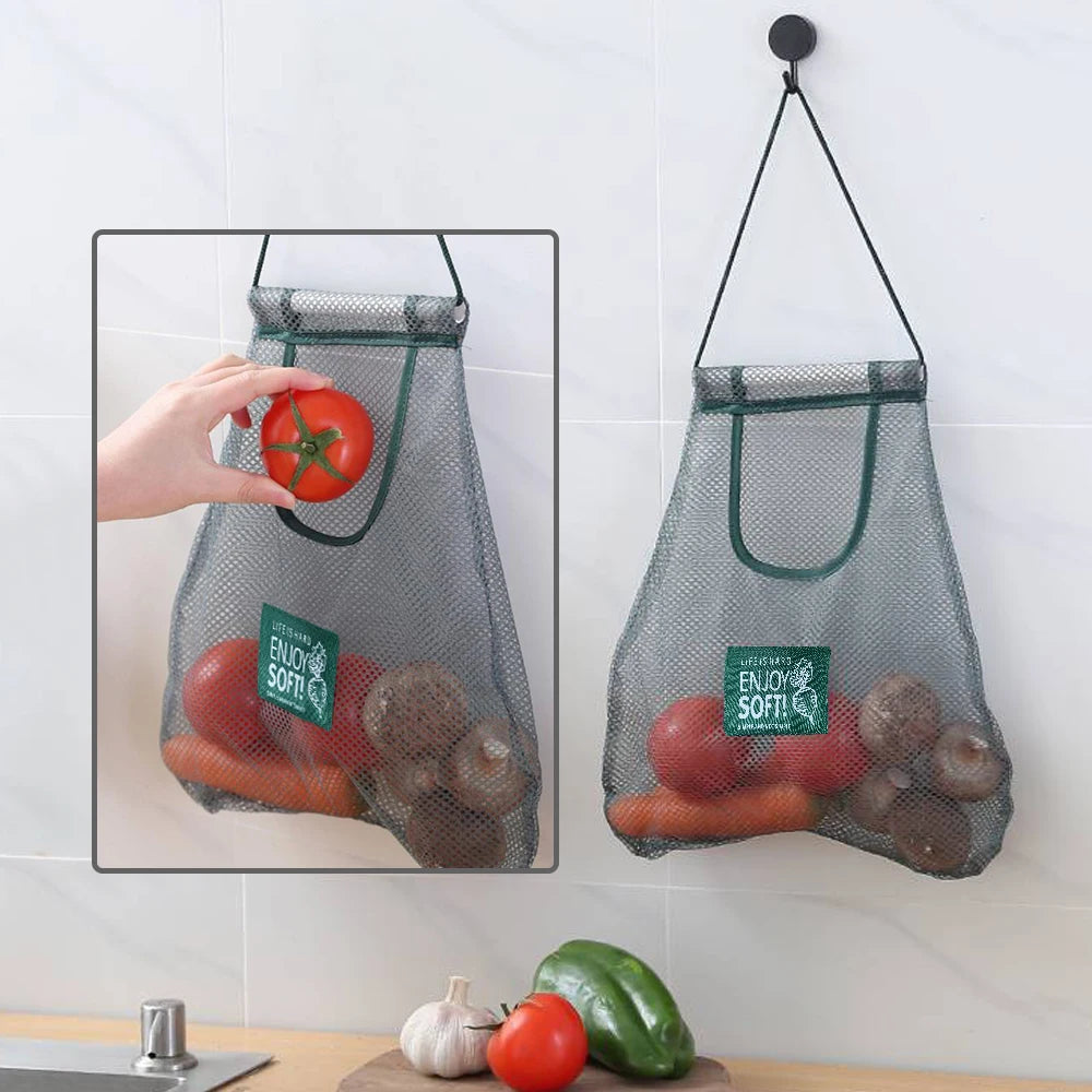 Sacs en filet suspendus multicouches de cuisine