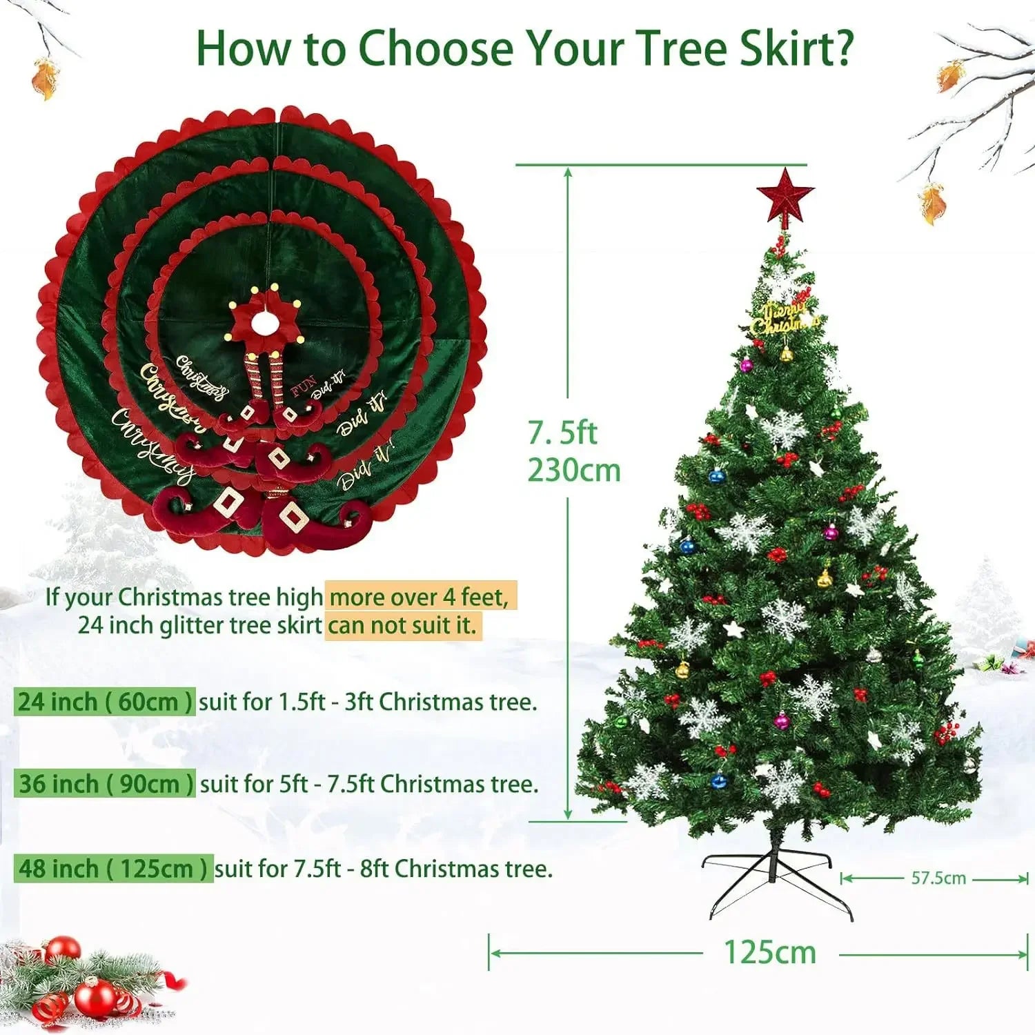 christmas tree with skirt
