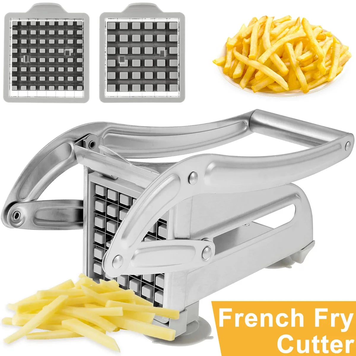 Stainless Steel Potato Slicer - Heavy Duty French Fries Cutter