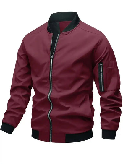 Men's Slim Fit Lightweight Bomber Jacket