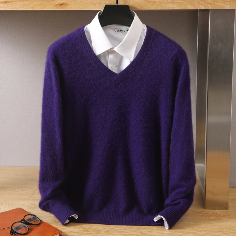 High-Quality Mink Wool Men's Sweater