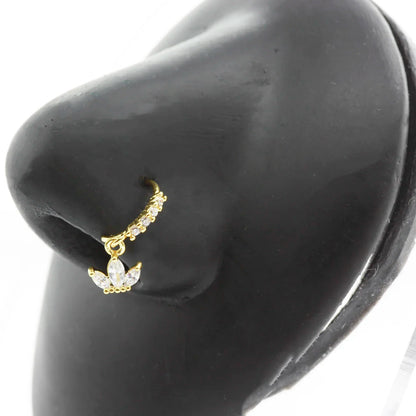 Anneaux de nez pendants en forme de cœur pour femmes