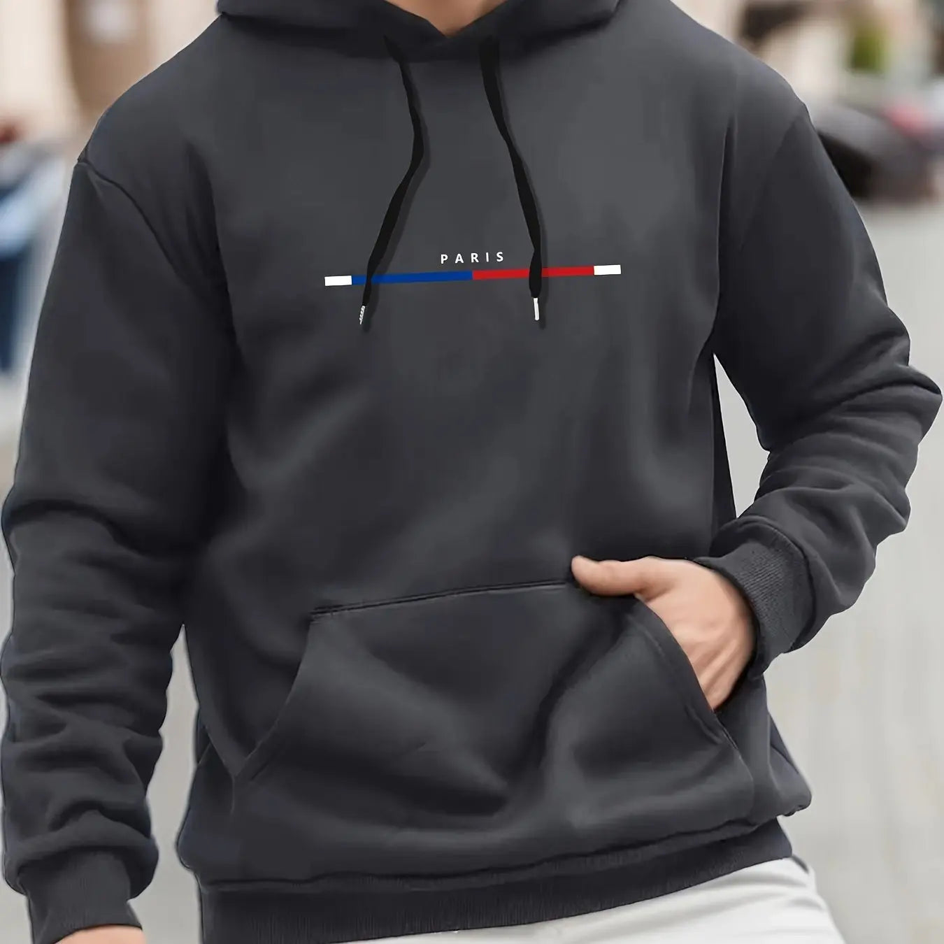 Sweats à capuche en coton imprimé Paris automne/hiver pour hommes