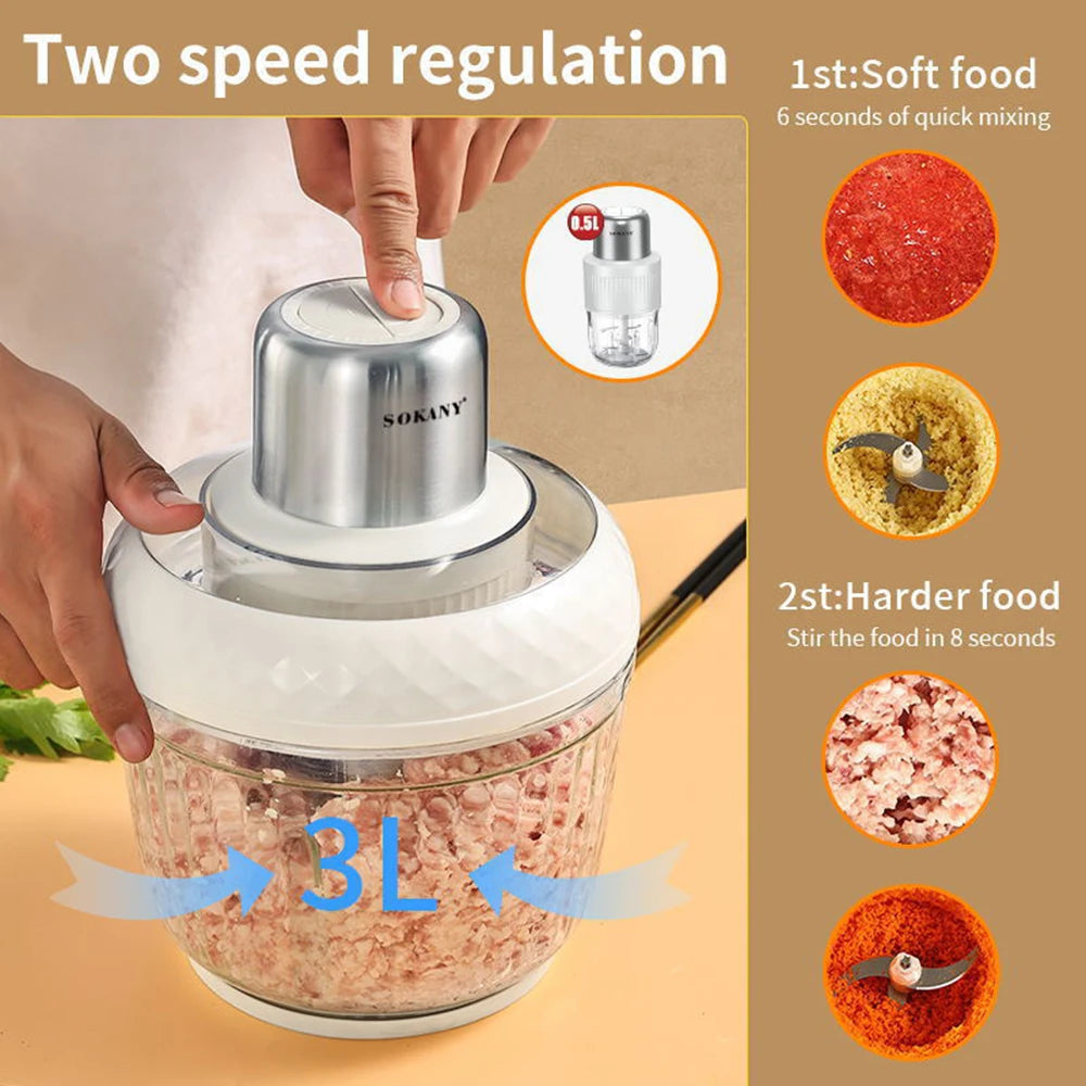 Electric Household Kitchen Garlic Cutter Blender