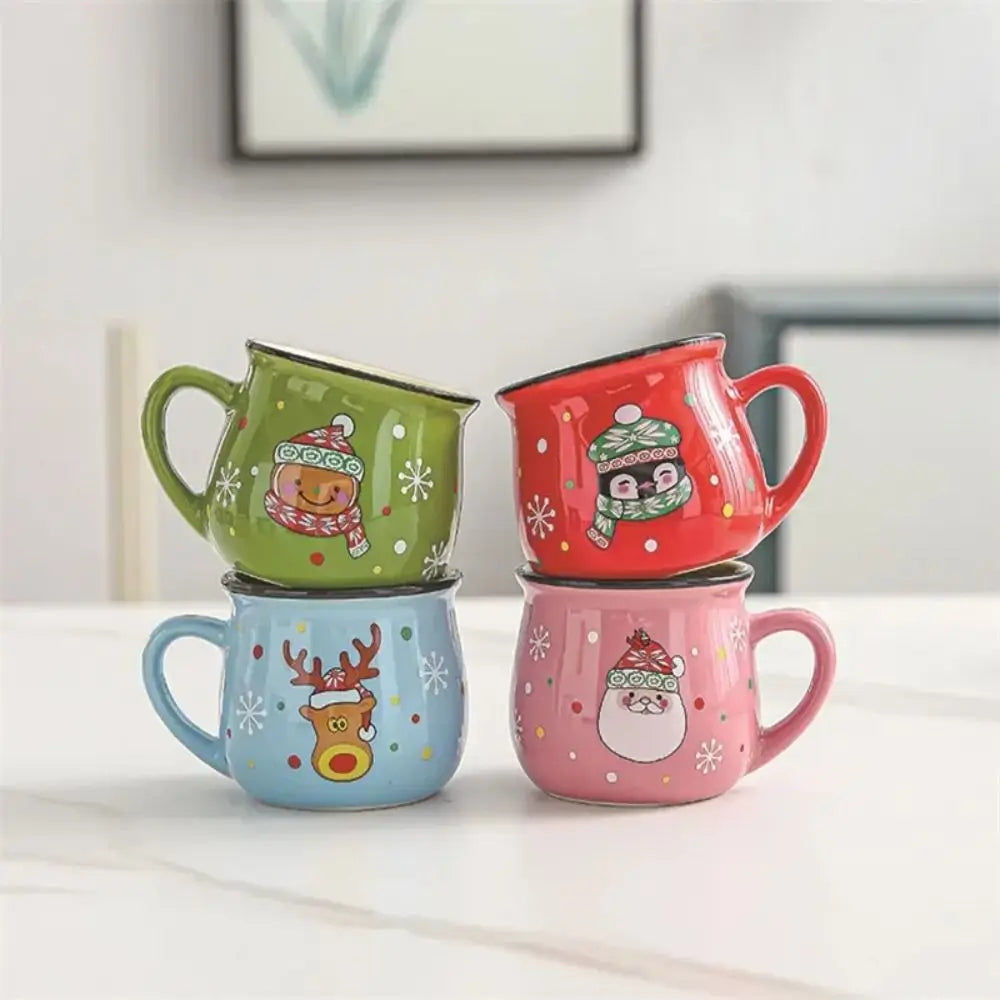 150ML Cartoon Santa Christmas Ceramic Mug