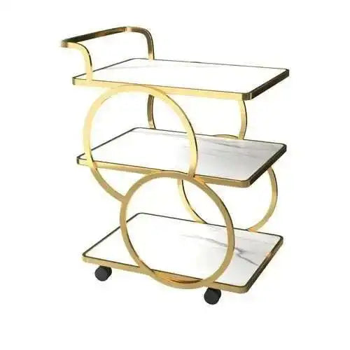 Metal Rolling Bar Kitchen Trolley