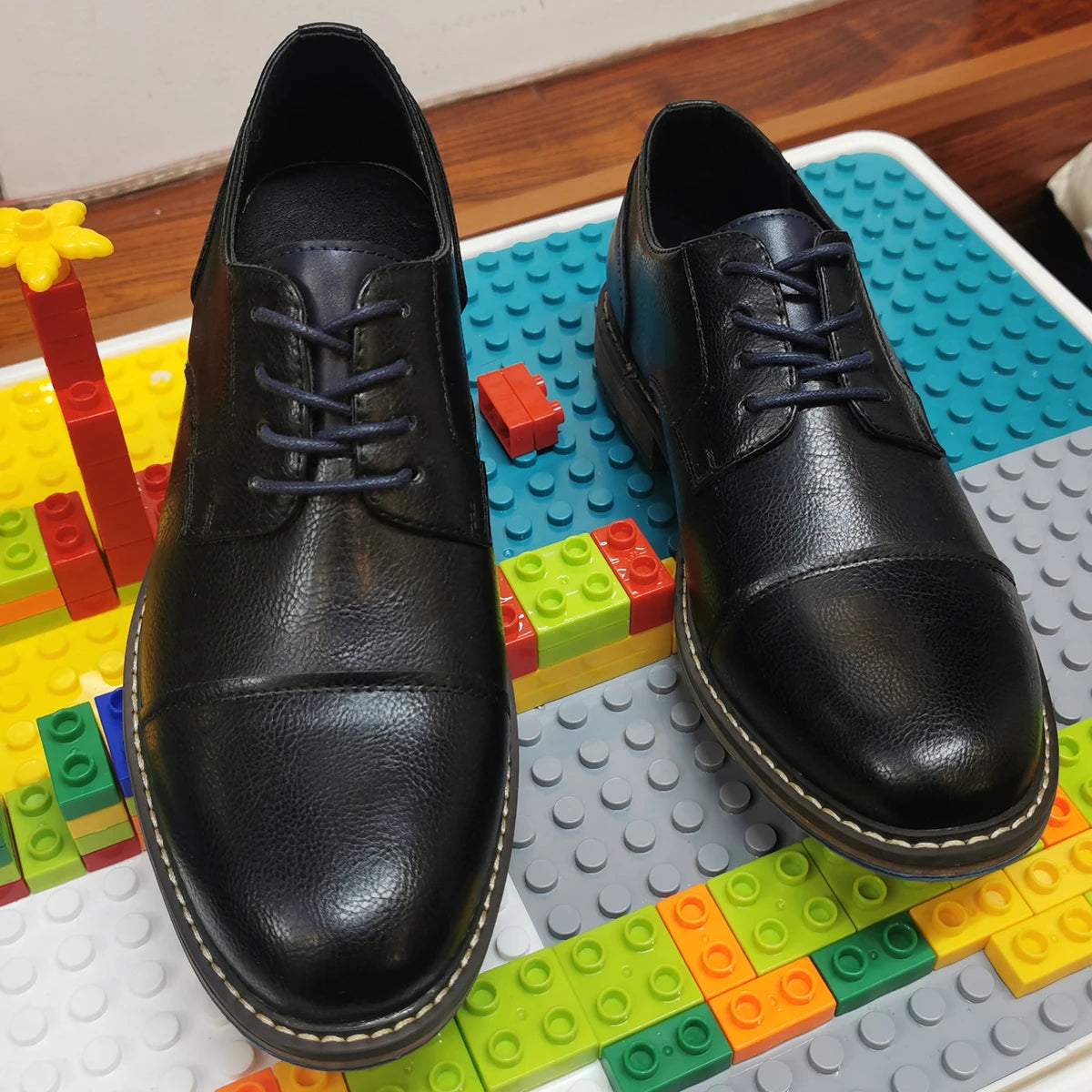 Chaussures derby décontractées en cuir pour hommes