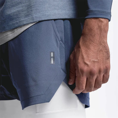 Summer Quick-Dry Double-Layer Gym Shorts for Men