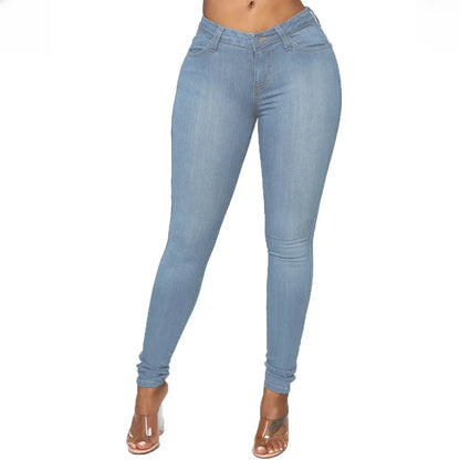 Women Stretch Skinny Jeans - Lady Slim Fit Pencil Jeans