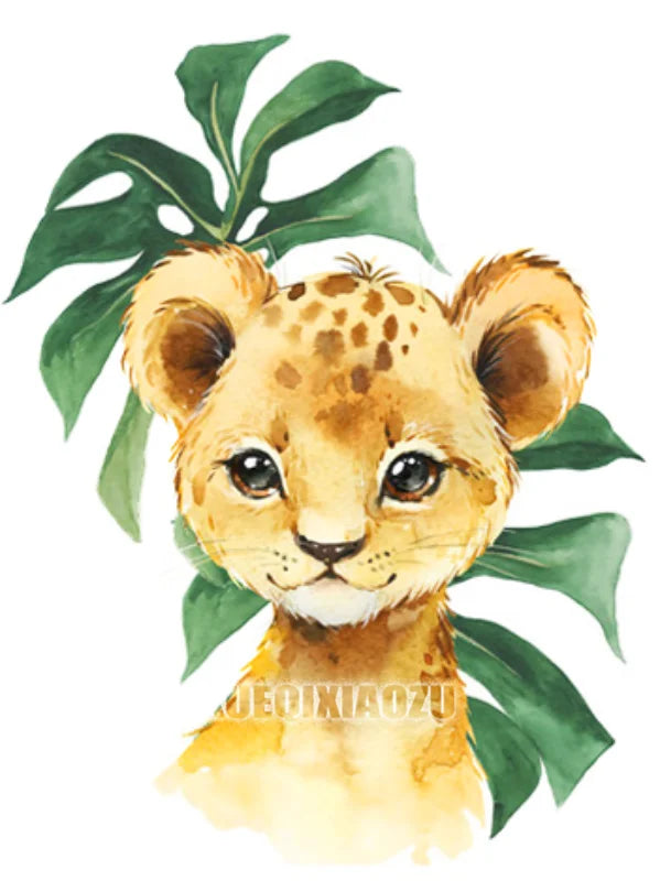 Peinture de dessin animé animal broderie diamant point de croix plante feuille