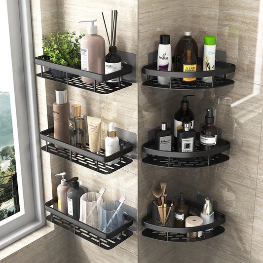 No-Drill Bathroom Shelf Organizer