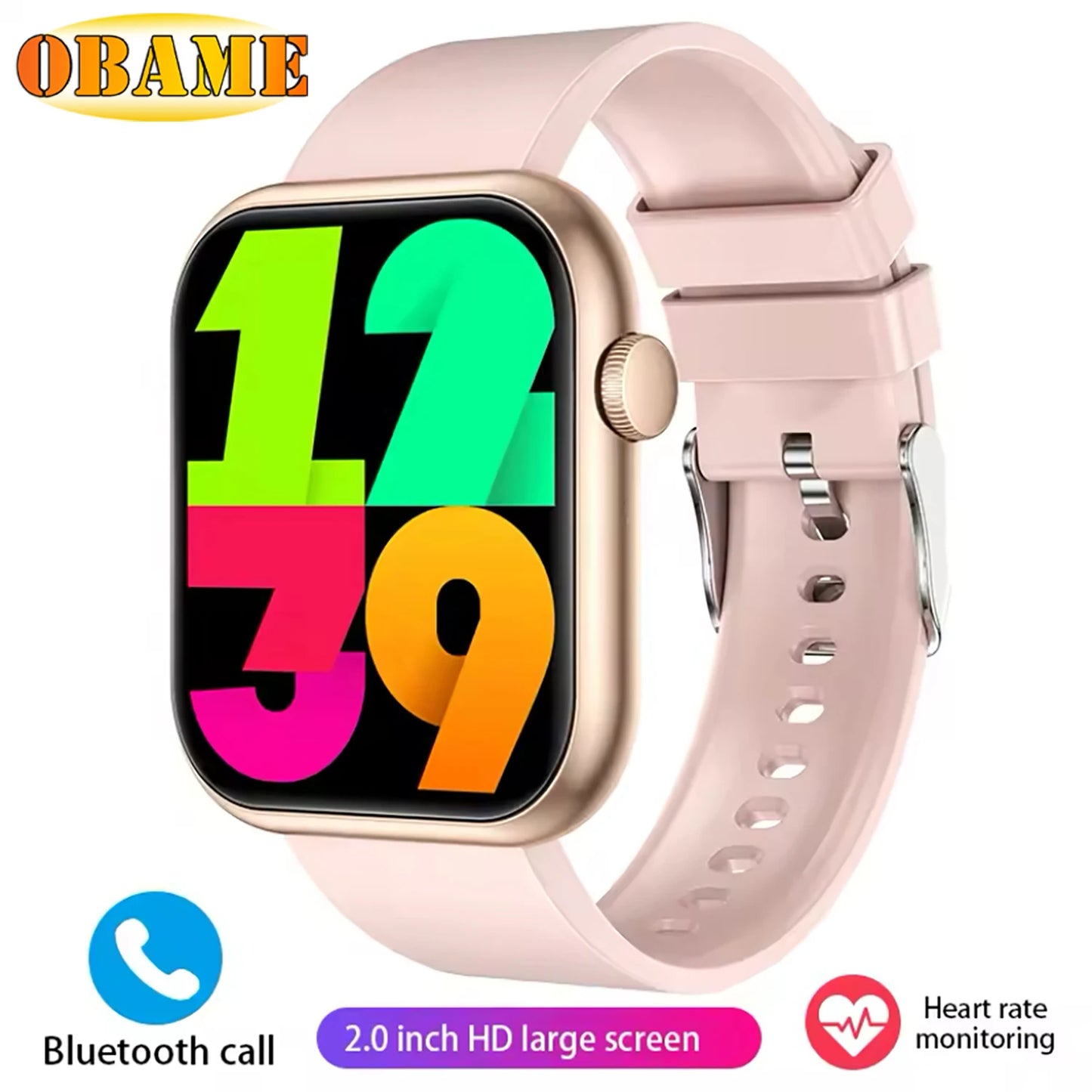 Men's Waterproof Touch Screen Bluetooth call Heart Watches