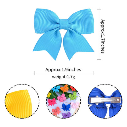 Kids Bows Handmade Ribbon Hair Clips