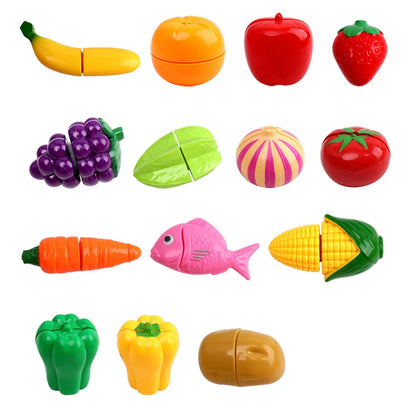 Cuisine pour enfants, découpe de fruits, légumes, aliments, cuisine, jouets interactifs