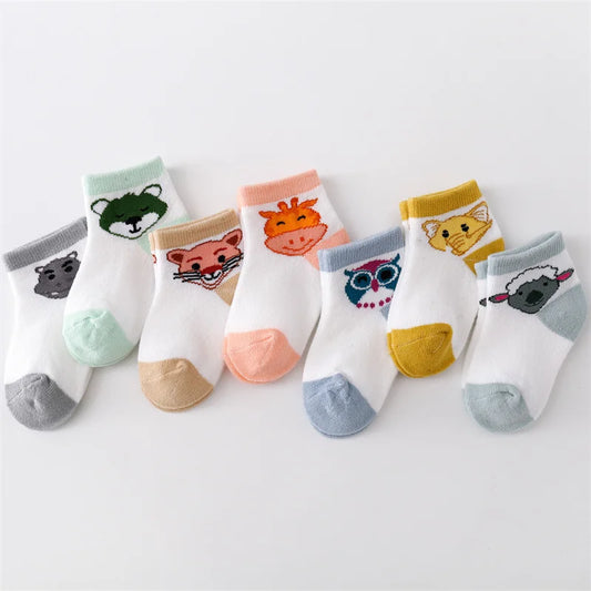 0-24 Monate Baby-Sockenset aus Baumwolle mit Cartoon-Muster