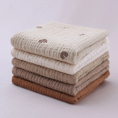 Ensemble de serviettes carrées en coton pour bébé, 5 pièces