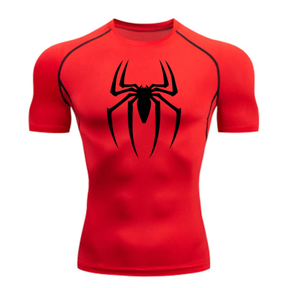 Men's Red Spider Print Quick-Dry Muscle Tank Top