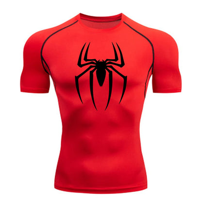 Men's Red Spider Print Quick-Dry Muscle Tank Top