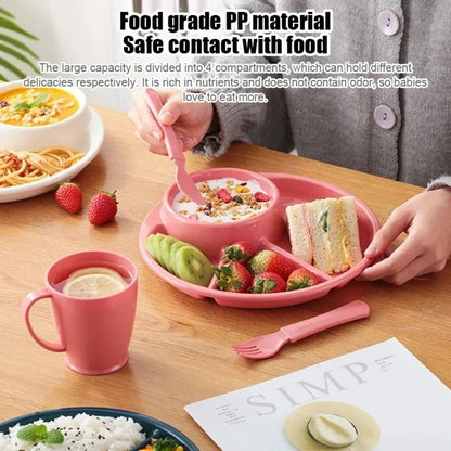 Round Divided Serving Tray Set