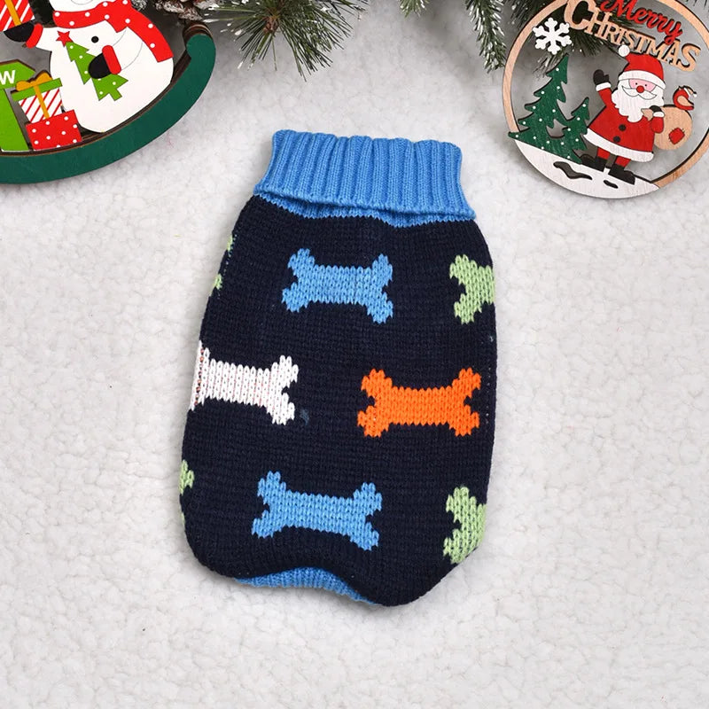Turtleneck Christmas Wear Dog Knitted Sweater
