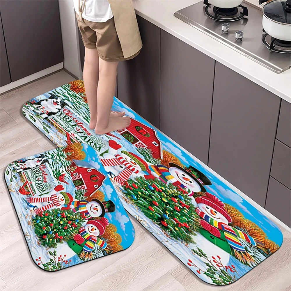 christmas kitchen floor mat
