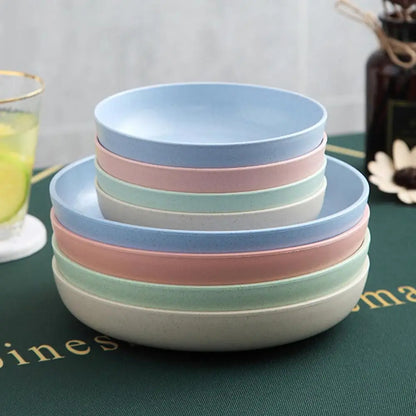 Assiette à poisson ovale en paille de blé durable