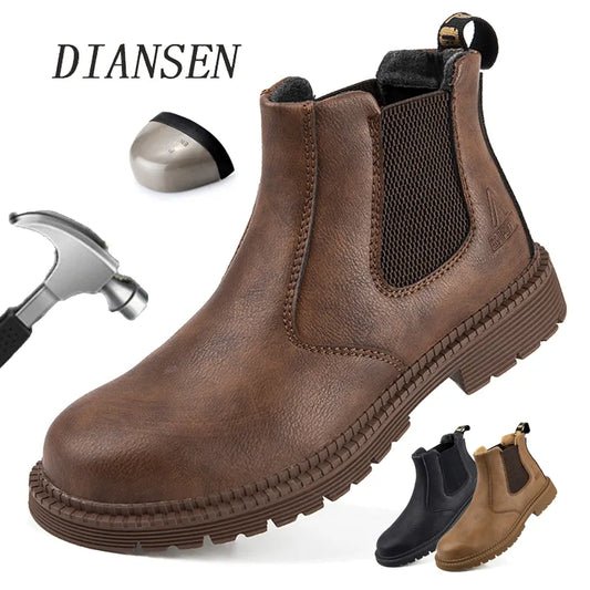 Waterproof Brown Leather Boots