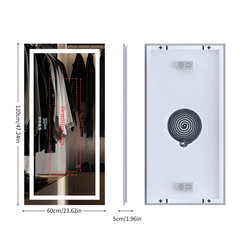 Large Backlit Vanity Mirror for Bathroom