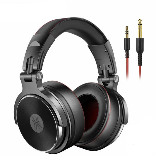 Dual-Cable Pro DJ Headphones with Mic