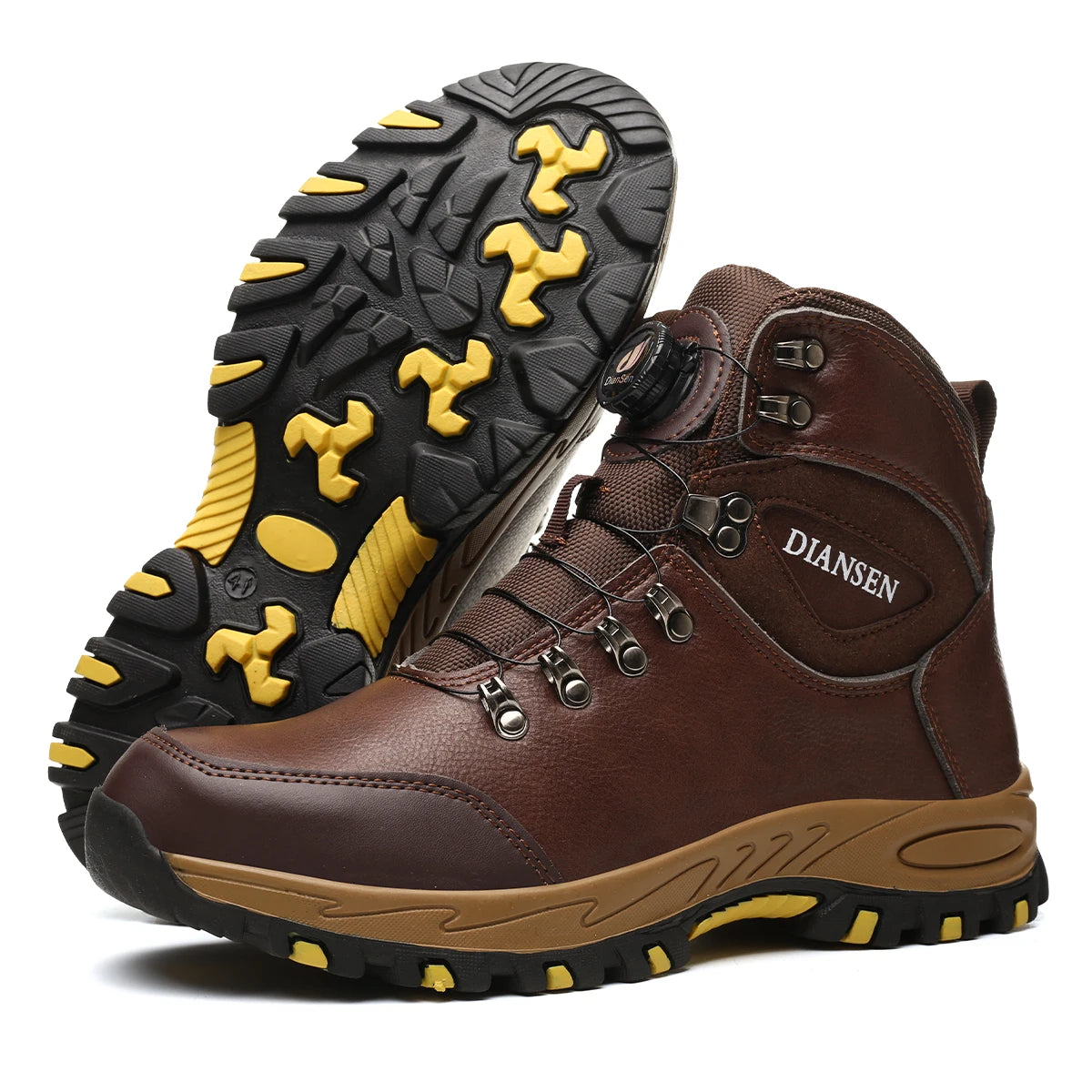 Men's Rotating Button Safety Work Boots