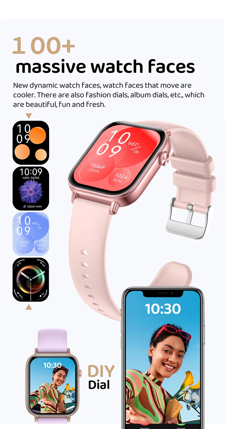 Unisex HD Touch Screen Sports Fitness Tracker Bluetooth Call Smartwatches