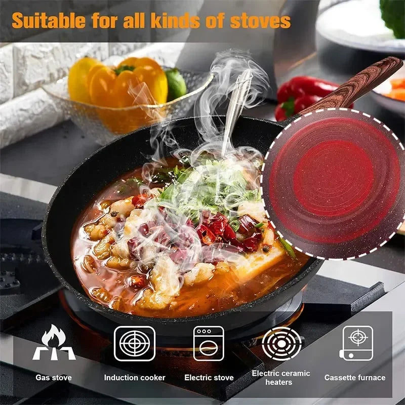 Non-stick Gas Stove Wok Frying Pan