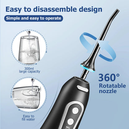 Nettoyeur dentaire portatif de dents de l'eau de Flosser de l'eau rechargeable d'USB